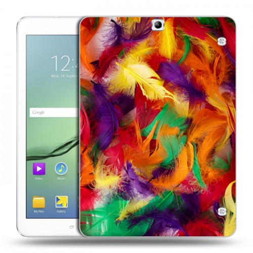 Дизайнерский силиконовый чехол для Samsung Galaxy Tab S2 9.7 Перья