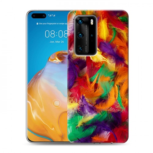 Дизайнерский пластиковый чехол для Huawei P40 Pro Перья