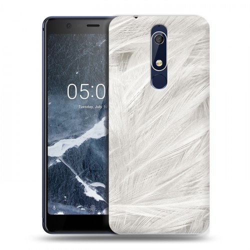 Дизайнерский пластиковый чехол для Nokia 5.1 Перья