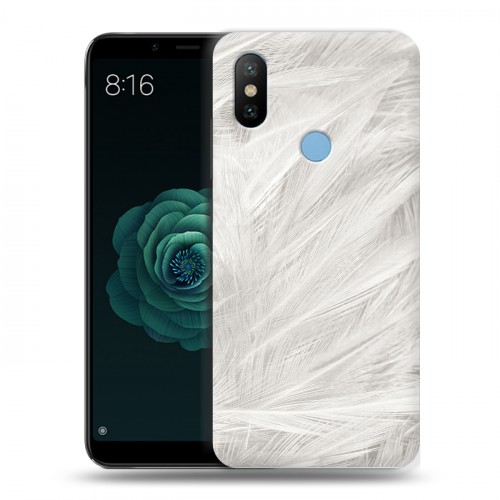 Дизайнерский силиконовый чехол для Xiaomi Mi A2 Перья