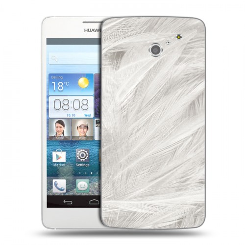 Дизайнерский пластиковый чехол для Huawei Ascend D2 Перья