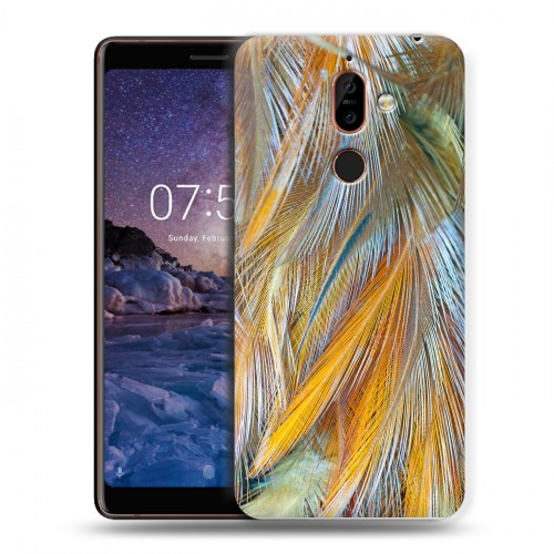 Дизайнерский пластиковый чехол для Nokia 7 Plus Перья