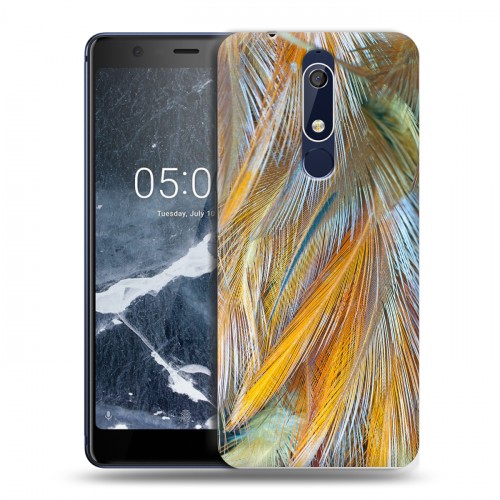 Дизайнерский пластиковый чехол для Nokia 5.1 Перья