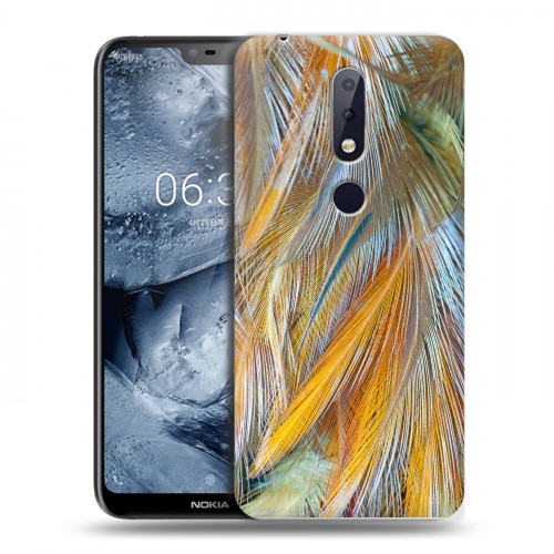 Дизайнерский пластиковый чехол для Nokia 6.1 Plus Перья