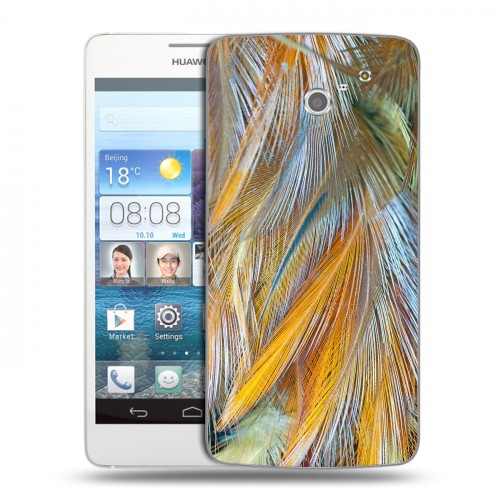 Дизайнерский пластиковый чехол для Huawei Ascend D2 Перья