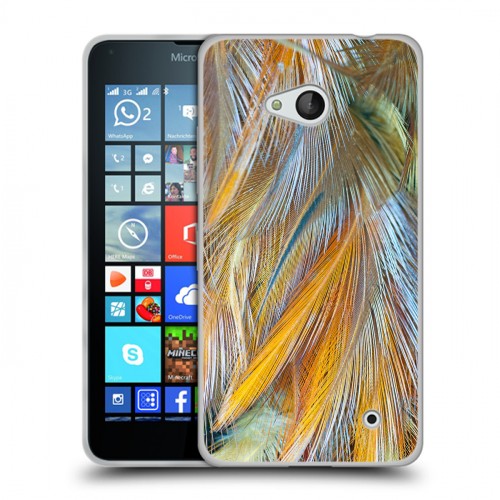 Дизайнерский пластиковый чехол для Microsoft Lumia 640 Перья