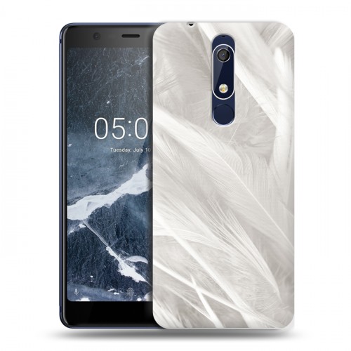 Дизайнерский пластиковый чехол для Nokia 5.1 Перья