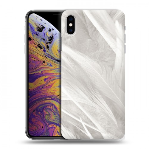 Дизайнерский силиконовый чехол для Iphone Xs Max Перья