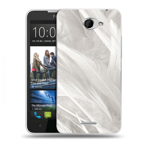 Дизайнерский пластиковый чехол для HTC Desire 516 Перья