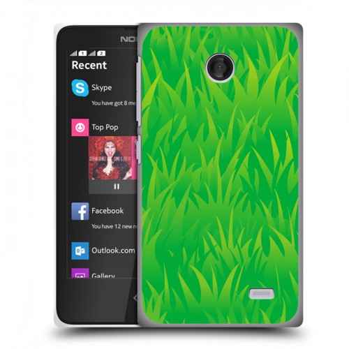 Дизайнерский пластиковый чехол для Nokia X Трава