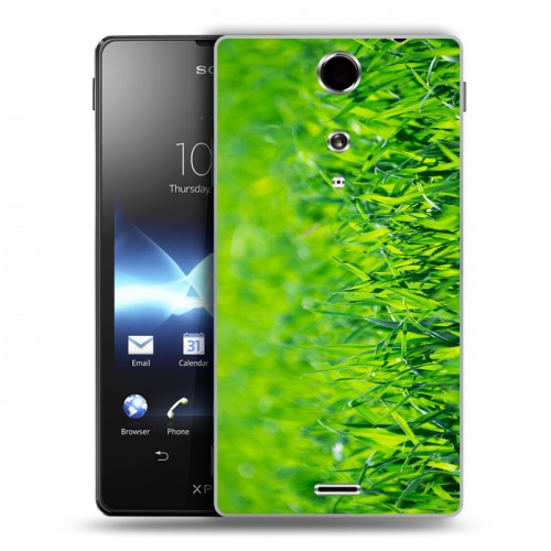 Дизайнерский пластиковый чехол для Sony Xperia TX Трава