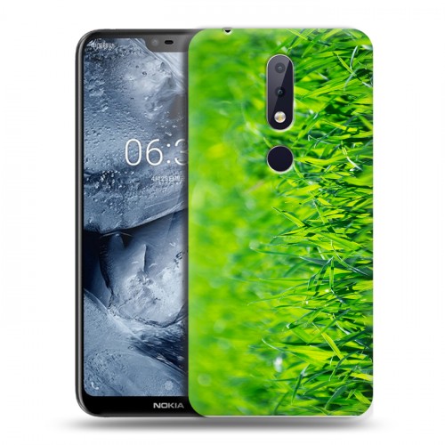 Дизайнерский пластиковый чехол для Nokia 6.1 Plus Трава