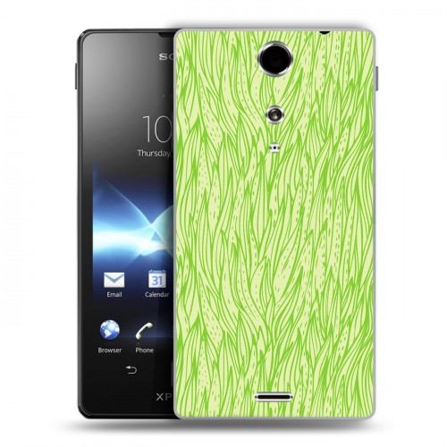 Дизайнерский пластиковый чехол для Sony Xperia TX Трава