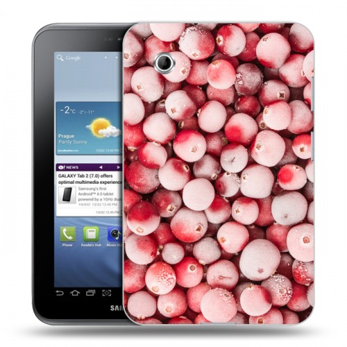 Дизайнерский силиконовый чехол для Samsung Galaxy Tab 2 7.0 Ягоды