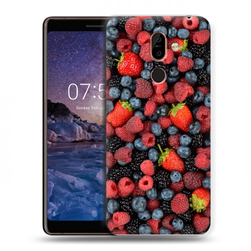 Дизайнерский пластиковый чехол для Nokia 7 Plus Ягоды