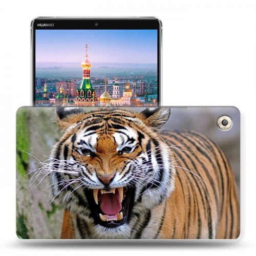 Дизайнерский пластиковый чехол для Huawei MediaPad M5 8.4 Тигры