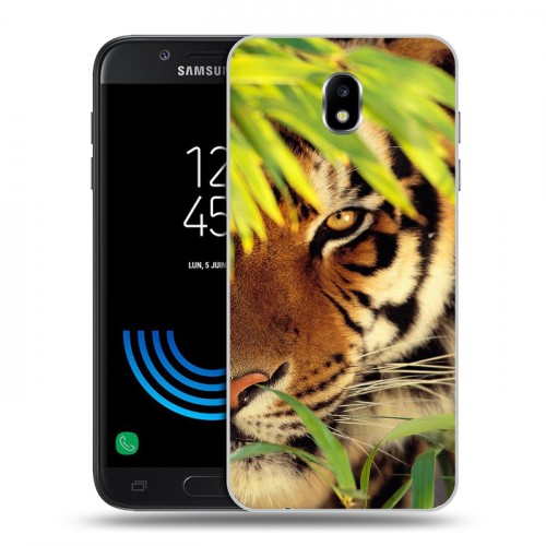 Дизайнерский пластиковый чехол для Samsung Galaxy J5 (2017) Тигры