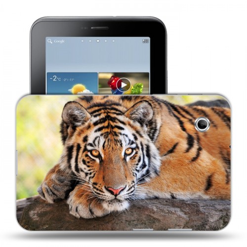 Дизайнерский силиконовый чехол для Samsung Galaxy Tab 2 7.0 Тигры