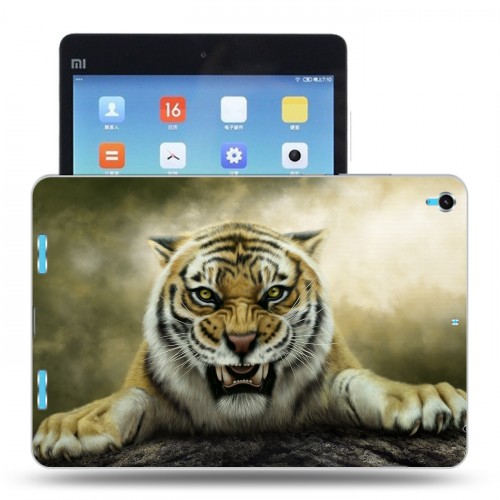 Дизайнерский силиконовый чехол для Xiaomi MiPad Тигры