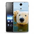 Дизайнерский пластиковый чехол для Sony Xperia TX Медведи