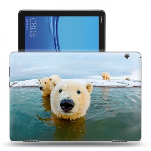Дизайнерский силиконовый чехол для Huawei MediaPad T5 Медведи
