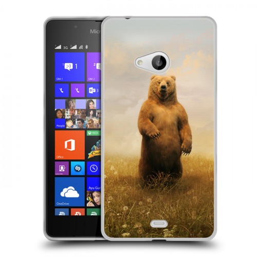 Дизайнерский пластиковый чехол для Microsoft Lumia 540 Медведи