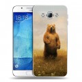 Дизайнерский пластиковый чехол для Samsung Galaxy A8 Медведи