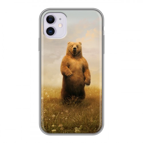 Дизайнерский силиконовый чехол для Iphone 11 Медведи