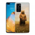 Дизайнерский силиконовый с усиленными углами чехол для Huawei P40 Медведи