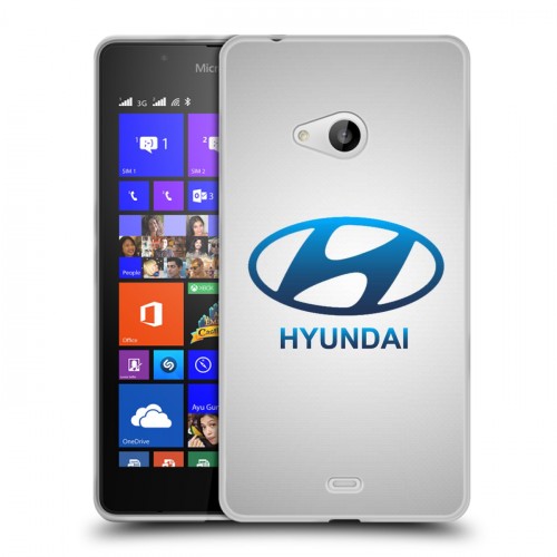 Дизайнерский пластиковый чехол для Microsoft Lumia 540 Hyundai