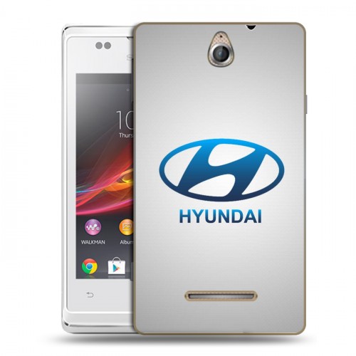 Дизайнерский пластиковый чехол для Sony Xperia E Hyundai