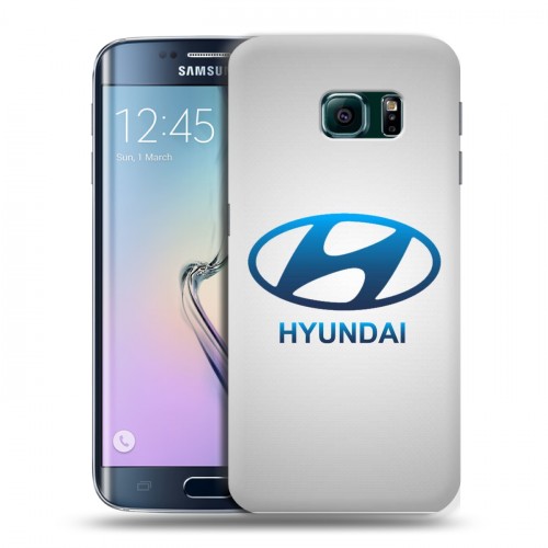 Дизайнерский пластиковый чехол для Samsung Galaxy S6 Edge Hyundai