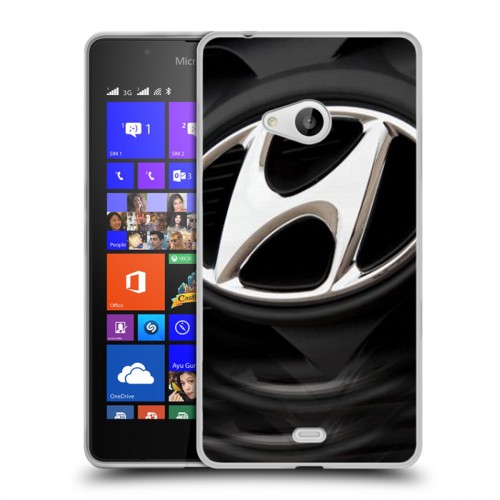 Дизайнерский пластиковый чехол для Microsoft Lumia 540 Hyundai