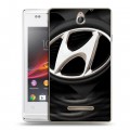 Дизайнерский пластиковый чехол для Sony Xperia E Hyundai