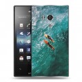 Дизайнерский пластиковый чехол для Sony Xperia acro S Hawaii