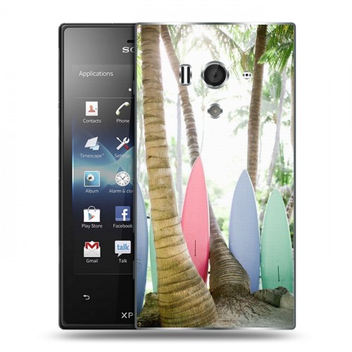 Дизайнерский пластиковый чехол для Sony Xperia acro S Hawaii