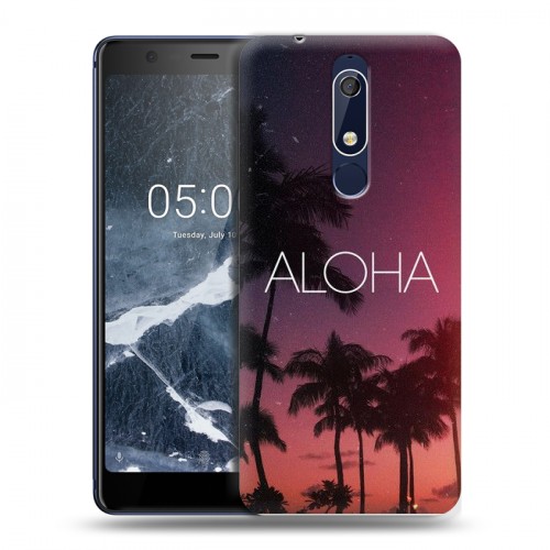 Дизайнерский пластиковый чехол для Nokia 5.1 Hawaii