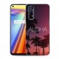 Дизайнерский силиконовый с усиленными углами чехол для Realme 7 Hawaii