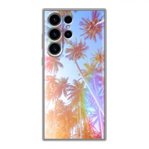 Дизайнерский силиконовый с усиленными углами чехол для Samsung Galaxy S23 Ultra Hawaii