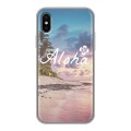 Дизайнерский силиконовый чехол для Iphone x10 Hawaii