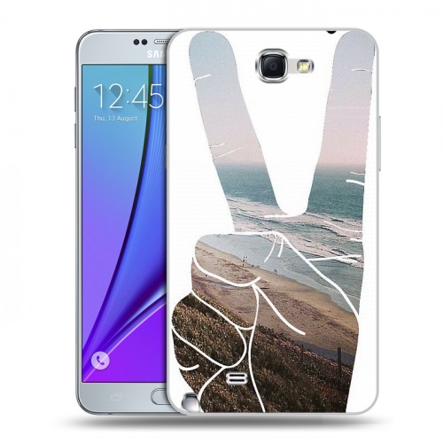 Дизайнерский пластиковый чехол для Samsung Galaxy Note 2 Hawaii