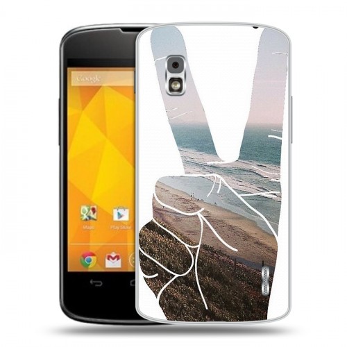 Дизайнерский пластиковый чехол для LG Google Nexus 4 Hawaii