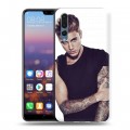 Дизайнерский силиконовый с усиленными углами чехол для Huawei P20 Pro Джастин Бибер