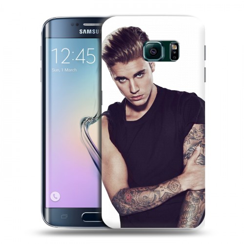 Дизайнерский пластиковый чехол для Samsung Galaxy S6 Edge Джастин Бибер