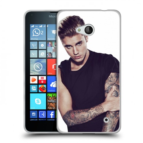 Дизайнерский пластиковый чехол для Microsoft Lumia 640 Джастин Бибер