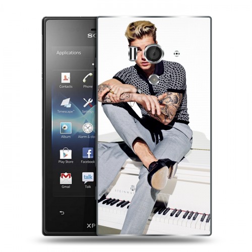 Дизайнерский пластиковый чехол для Sony Xperia acro S Джастин Бибер