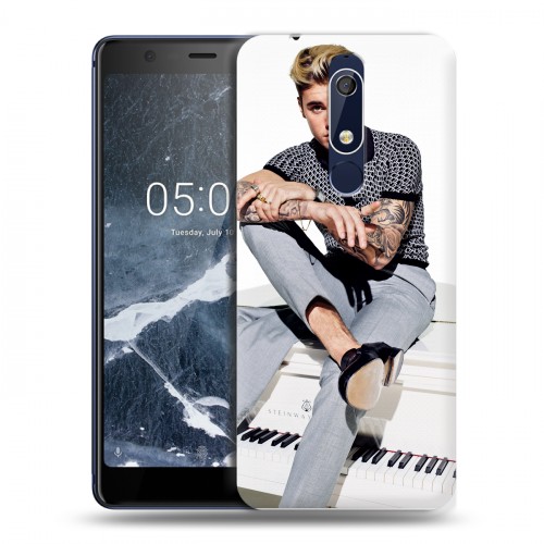 Дизайнерский пластиковый чехол для Nokia 5.1 Джастин Бибер