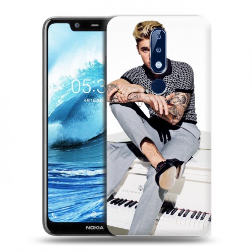 Дизайнерский пластиковый чехол для Nokia 5.1 Plus Джастин Бибер