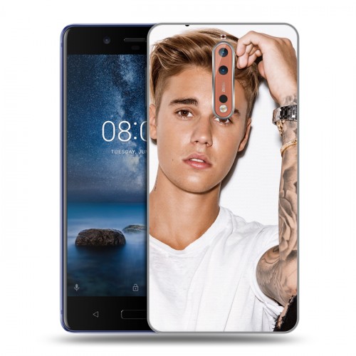 Дизайнерский пластиковый чехол для Nokia 8 Джастин Бибер