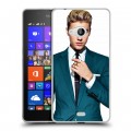 Дизайнерский пластиковый чехол для Microsoft Lumia 540 Джастин Бибер